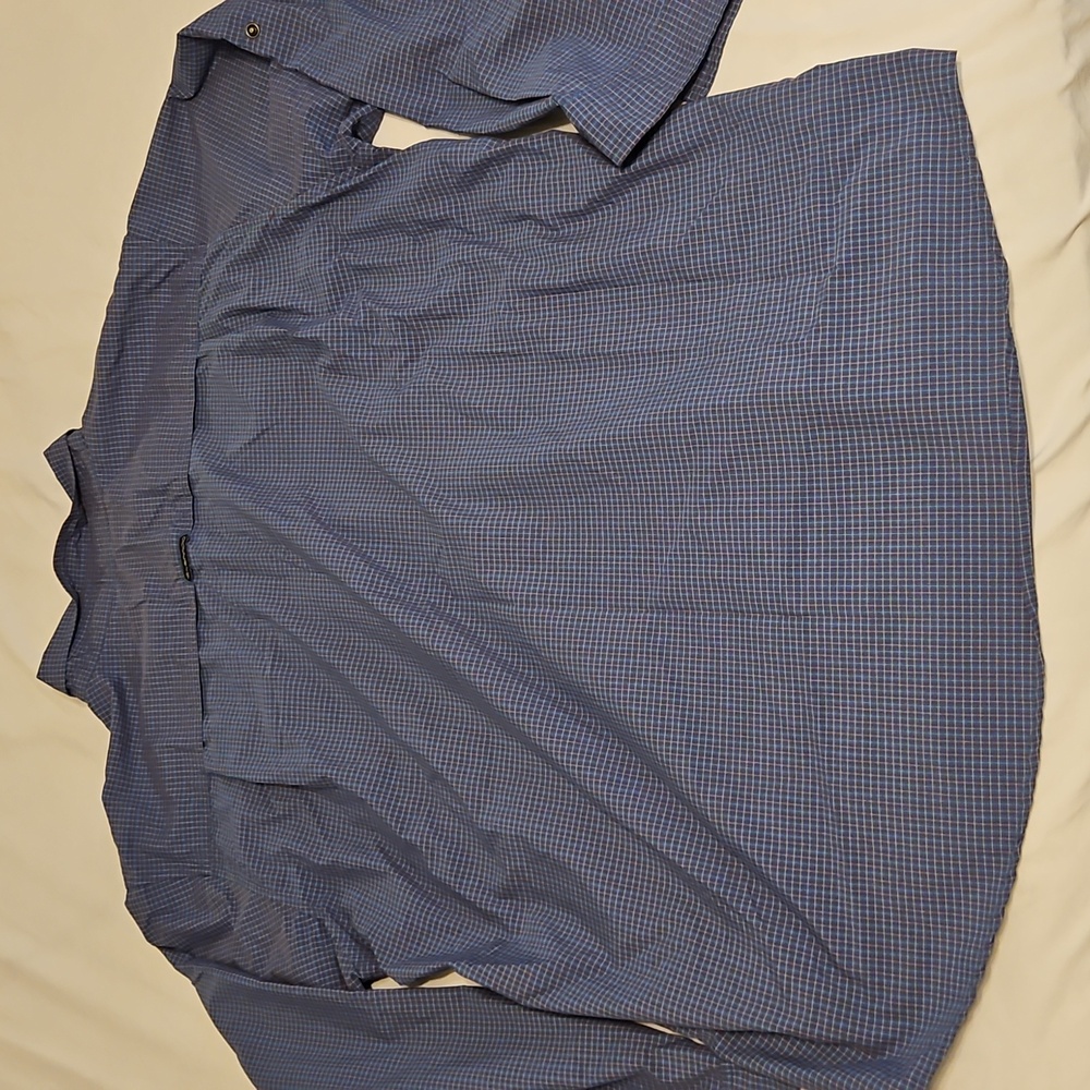 Exofficio Men's Navy Plaid Button Down Shirt XXL - Picture 4 of 7